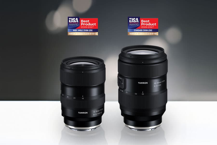 TAMRON 16-30mm F/2.8 Di III VXD G2 i 35-100mm F/2.8 Di III VXD – EISA Award 2026–2027